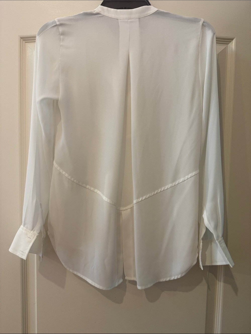Sam Edelman White Pleated Front Blouse - Picture 2 of 5